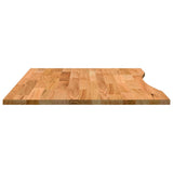 Desk Top Light Brown 100x80x2.5 cm Solid Wood Oak Rectangular 4009026