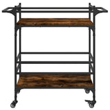 Kitchen Trolley Smoked Oak 82x40x78.5 cm Engineered Wood 842363