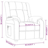 Recliner Chair Cream Fabric 348117