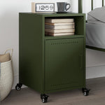 ZNTS Bedside Cabinet Olive Green 36x39x59 cm Steel 846724