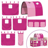 Kids' Loft Bed with Tunnel without Mattress Pink 80x200cm 3206984