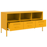 TV Cabinet Mustard Yellow 100.5x39x50.5 cm Steel 843039