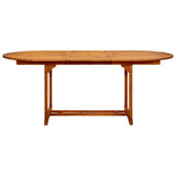 Dining Set Brown Solid Acacia wood Medium Stackable Dining Set 3070757
