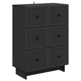 Drawer Cabinet Black 66 x 34.5 x 90 cm Engineered Wood 893916