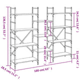 Bookshelf Black Engineered Wood Tall Bookshelf Rectangular 838873