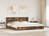 Storage Bed with Drawer Smoked Oak 180 x 200 cm Engineered Wood 3411184