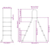 Above Ground Pool Ladder 195 x 150 cm 4-Step 42032423