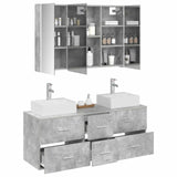 Bathroom Furniture Set 4 pcs Concrete Grey 3406826