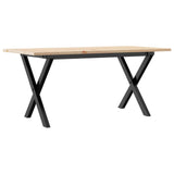Coffee Table X-Frame 90x40x45 cm Solid Wood Pine and Steel 3282686