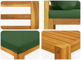 Sofa Set 9 pcs Natural Solid Acacia Wood 3417265