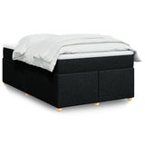 Box Spring Bed with Mattress Black 120x200 cm Fabric 3285368