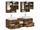 Bathroom Furniture Set 5 pcs Smoked Oak 3406803