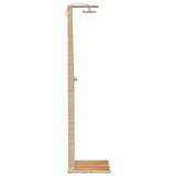 Outdoor Shower Beige 50x55x224 cm Poly Rattan and Acacia Wood 368208