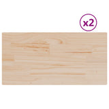 Table Tops 2 pcs 90x45x2.5 cm Rectangular Solid Wood Pine 847430