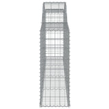 Arched Gabion Baskets 10 pcs 300x30x80/100 cm Galvanised Iron 3146511