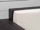 Single Seater Chair, PE Wicker Garden Armchair with 10 cm Thickened Cushion, All-Weather T3398P318815