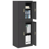 Storage Cabinet 2 pcs Black 60 x 40 x 160 cm Steel Lockable 3438747