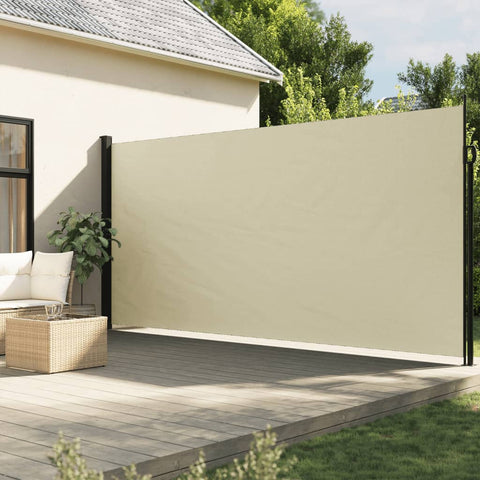 ZNTS Retractable Side Awning Cream 220x300 cm 4004370