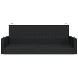 Swing Bench Black 119x56x48 cm Poly Rattan 365625
