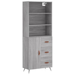 Highboard Grey Sonoma 69.5x34x180 cm Engineered Wood 3189419