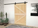 Sliding Door 80 x 210 cm Solid Pine Wood Natural and Black 3444852