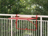 Hanging Balcony Table Folding Red 60 x 39 x 65 cm Steel 42008078