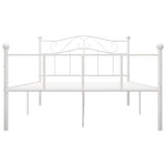 ZNTS 284518 Bed Frame without Mattress White Metal 120x200 cm