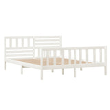 3101149 Bed Frame without Mattress White Solid Wood 120x200 cm