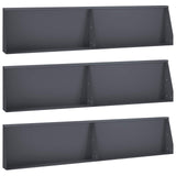 Retaining Wall 6 pcs 100 x 12 x 50 cm Steel Anthracite 3449130