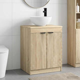 Bathroom Furniture Set Sonoma Oak Engineered Wood 3404206