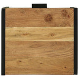 Bedside Table Brown 40 x 35 x 50 cm Solid Acacia Wood and Metal 374105