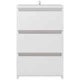Bed Cabinet White 40x35x62.5 cm Engineered Wood 806211