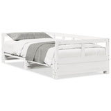 Daybed without Mattress White 90x200 cm Solid Wood Pine 854953