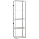 LED Floor Lamp with Glass Shelves, 4 Layers Dimmable Tall Standing Lamp, Modern Column Shelf Floor T3398P376729