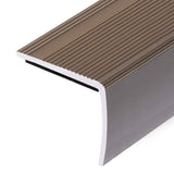 Stair Nosings in L-shape 15 pcs Aluminium 100 cm Brown 146765