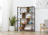 Industrial Storage Unit, 5 Tiers Bookcase with Open Compartments for Office Living Room, Bedroom, T3398P344186