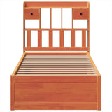 Bed Frame without Mattress Wax Brown 100x200 cm Solid Wood Pine 3323502