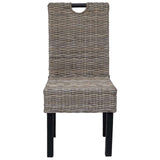 Dining Chair 2 pcs Kubu Rattan Mango Wood 243638