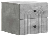 Wall-Mounted Bedside Cabinet Concrete Grey 33 x 34.5 x 40 cm 898131
