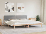 Bed Frame with Upholstered Headboard Light Grey 180 x 200 cm 877889