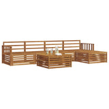 Outdoor Sofa Set 6 pcs Natural Solid Acacia Wood 3373329