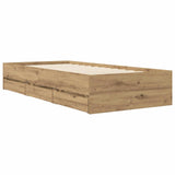 Bed Frame with Storage Artisian Oak 80 x 200 cm Engineered Wood 3429612