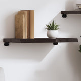 Wall Shelf Dark Brown 60x40x cm Treated Solid Wood Oak 363768