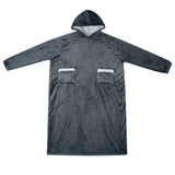 Blanket Hoodie Navy Blue M Fleece and Flannel 42017199