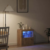 LED Sideboard Brown 60.5 x 37 x 67 cm Engineered Wood 863013