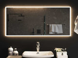 LED Bathroom Mirror Transparent 100 x 60 cm Tempered Glass 42045824