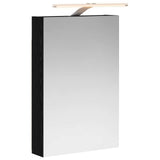 Bathroom Mirror Cabinet with Door Black Oak 40 x 10.5 x 60.5 cm 889032
