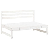 6 Piece Garden Lounge Set White Solid Wood Pine 3186607