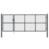 Mesh Garden Gate Anthracite 350x125 cm Galvanised Steel 154543