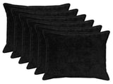 Cushion Cover 6 pcs HOUTEN Black 80 x 80 cm Faux Rabbit Fur 921838